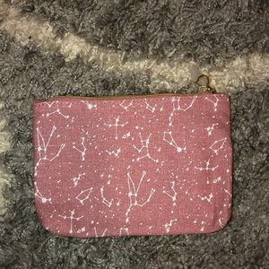 Constellation makeup bag with crystal toggle